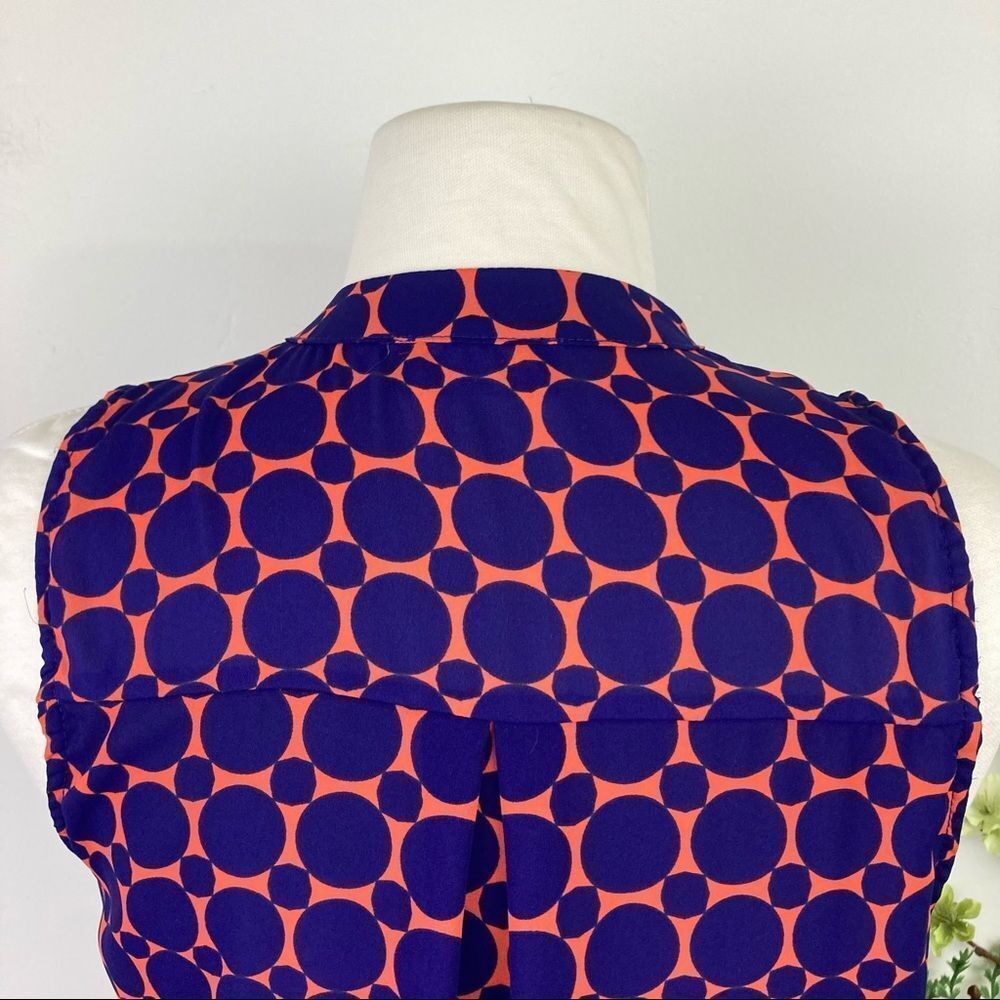 PAPERMOON * blouse purple orange size small sleeveless stitch fix - Picture 7 of 11